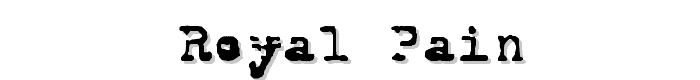 Royal Pain font